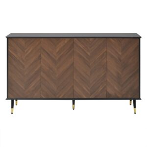 wohnli-moebel-suche-M25136949 Wohnli Möbelsuche - Hohes Sideboard aus Holz mit Chevron-Muster und Beinen