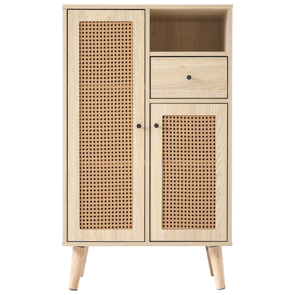 wohnli-moebel-suche-M25136954 Wohnli Möbelsuche - Sideboard in Eichenoptik mit 2 Geflochtenen Türen