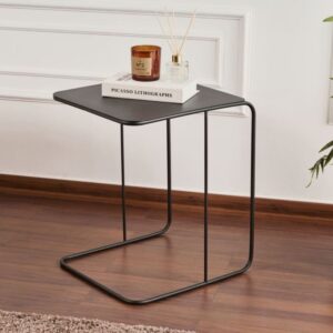 wohnli-moebel-suche-M25137014-1 Couchtisch mit Metallplatte H46 cm - Schwarz 47x46x57cm Metall Schwarz Calicosy Möbel Schlafzimmermöbel Kommoden