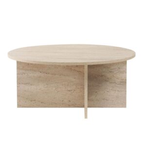 wohnli-moebel-suche-M25137063 Wohnli Möbelsuche - Couchtisch mit abgerundeter Platte L90 cm - Travertindekor