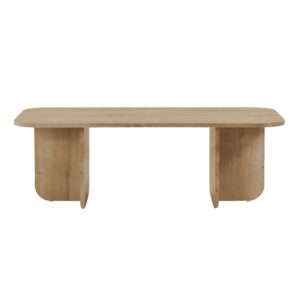 Wohnli Möbelsuche - Couchtisch mit abgerundeten Kanten L120 cm - Dekor Travertin