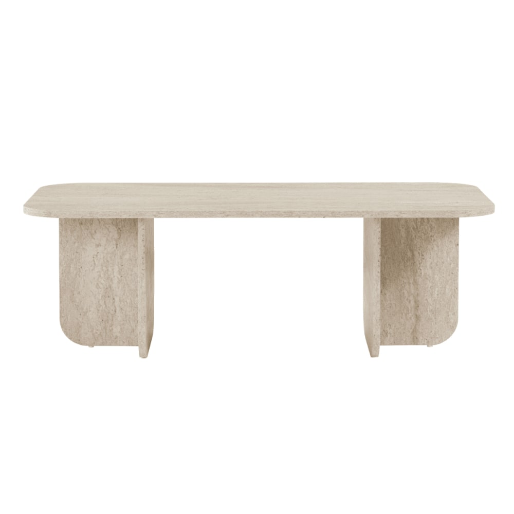 wohnli-moebel-suche-M25137076 Wohnli Möbelsuche - Couchtisch mit abgerundeten Kanten L120 cm - Dekor Travertin