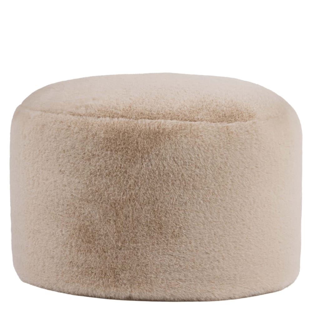 wohnli-moebel-suche-M25138464 Wohnli Möbelsuche - Runder Sitzpouf aus Kaninchen-Kunstfell