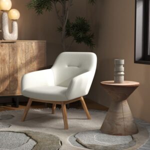 wohnli-moebel-suche-M25143216-1 Sessel aus Naturholz und Stoff Trendy Beige 67x70x63cm Stoff Beige Moloo Sofas und Sessel Sessel, Poufs und Fußbänke Sessel