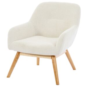 Wohnli Möbelsuche - Sessel aus Naturholz und Stoff Trendy Beige