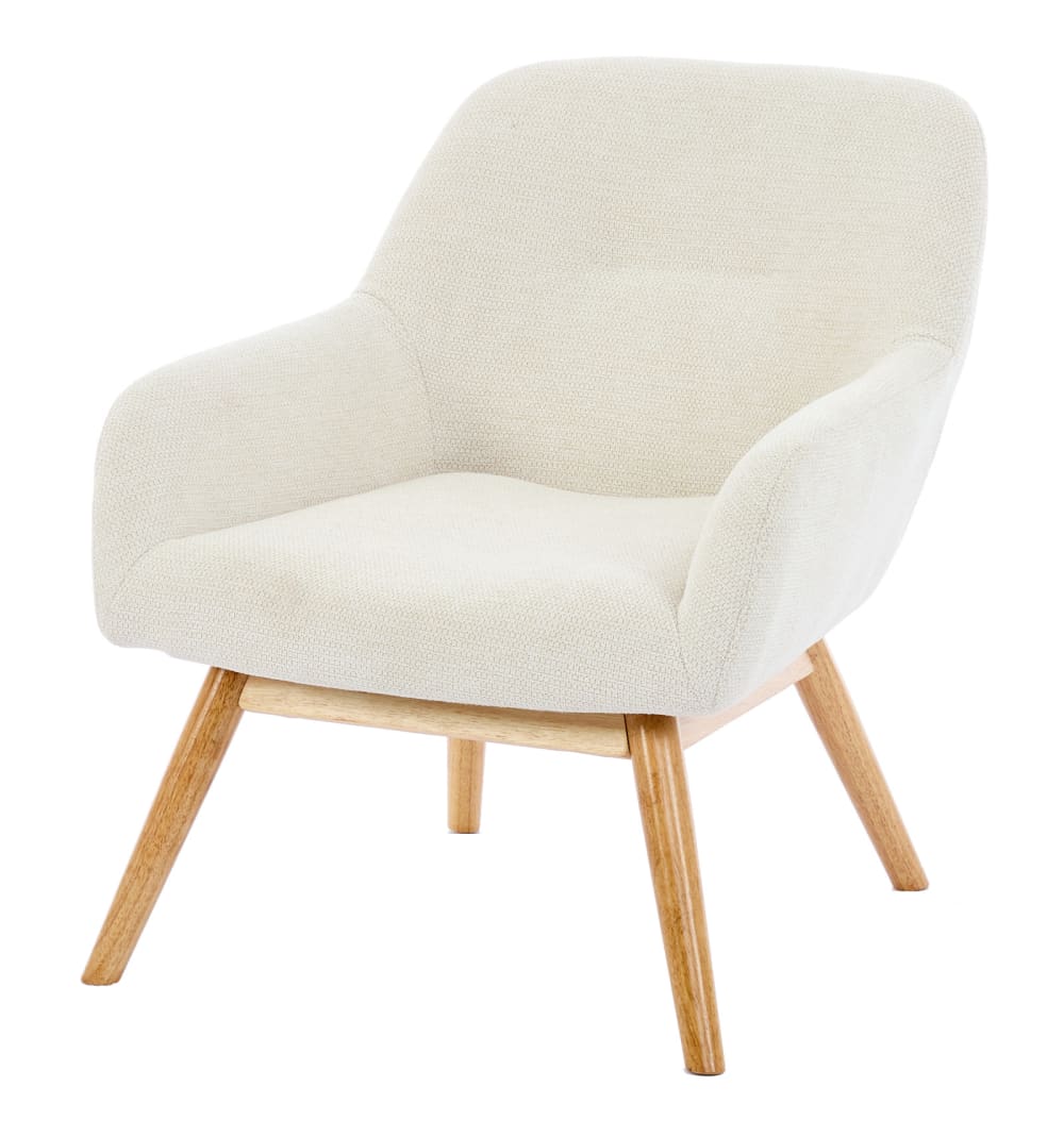 Wohnli Möbelsuche - Sessel aus Naturholz und Stoff Trendy Beige