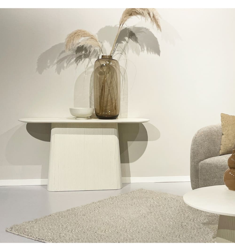 140x76x40cm Holz Beige Moloo Möbel Wohnzimmermöbel Konsolentische