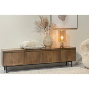wohnli-moebel-suche-M25143222-1 TV-Schrank 180 cm aus Massivholz 180x50x40cm Holz Braun Moloo Möbel Wohnzimmermöbel TV-Möbel