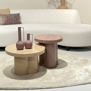 wohnli-moebel-suche-M25143245-1 Runder Couchtisch D56 cm Kaffee 56x35x56cm Metall Braun Moloo Möbel Wohnzimmermöbel Beistelltische