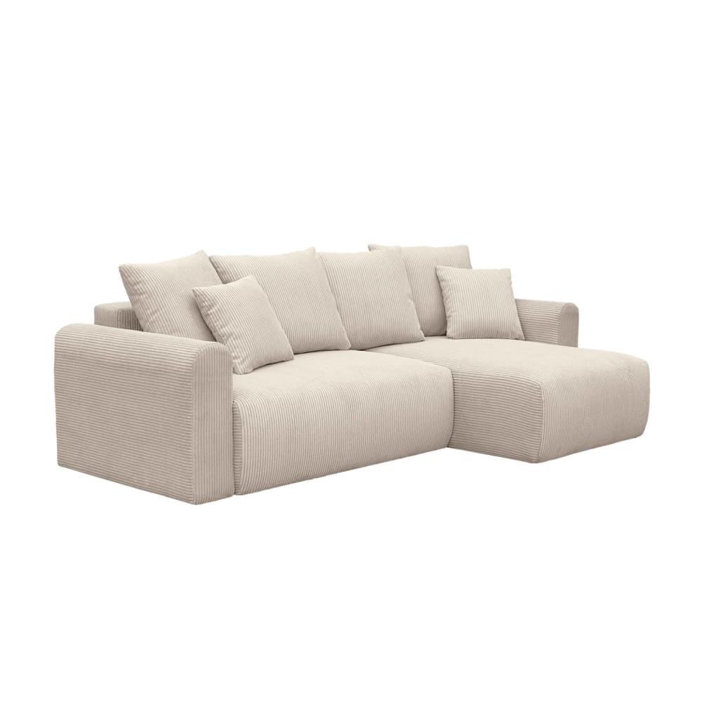 wohnli-moebel-suche-M25143972 Wohnli Möbelsuche - 3-Sitzer Ecksofa mit Cordbezug greige