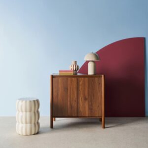 Sideboard Holzdekor 2 Türen nussbaumfarben 80x78x42cm Spanplatte Braun sweeek Möbel Esszimmermöbel Sideboards, Highboards & niedrige Anrichten