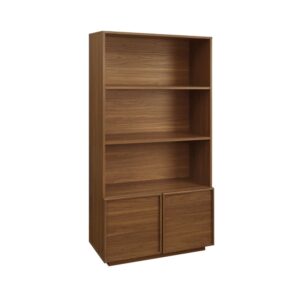 wohnli-moebel-suche-M25143996 Wohnli Möbelsuche - Bücherregal Holzlook nussbaumfarben 2 Türen 5 Ebenen