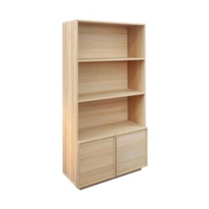 wohnli-moebel-suche-M25143998 Wohnli Möbelsuche - Bücherregal Holzlook naturfarben 2 Türen 5 Ebenen