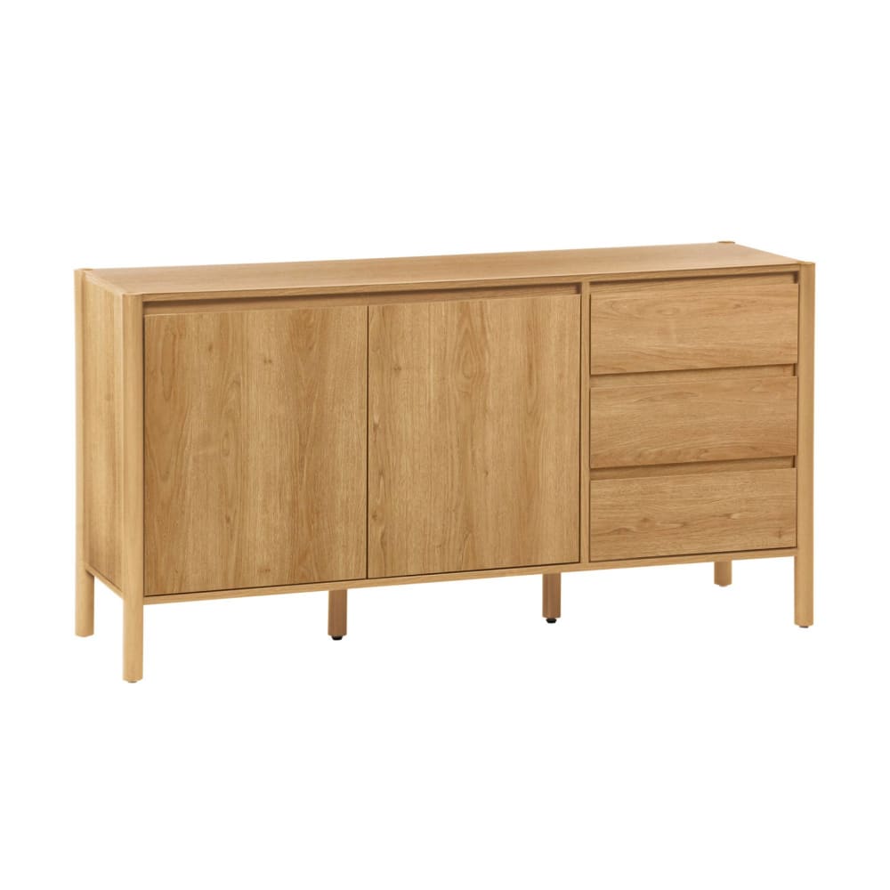 wohnli-moebel-suche-M25144002 Wohnli Möbelsuche - Sideboard Holzdekor 2 Türen 3 Schubladen 150 cm Naturfarbe