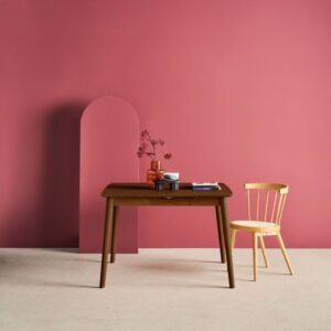 wohnli-moebel-suche-M25144022-1 Esstisch Heveaholz und Eichenfurnier nussbaumfarben 140x75x100cm Spanplatte Braun sweeek Möbel Esszimmermöbel Esstische