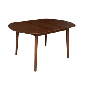 wohnli-moebel-suche-M25144024 Wohnli Möbelsuche - Ovaler Tisch Heveaholz und Eichenfurnier nussbaum