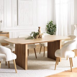 wohnli-moebel-suche-M25145478-1 Esstisch L200 Dekor und Eiche natur 200x75x95cm Spanplatte Braun MACABANE Möbel Esszimmermöbel Esstische