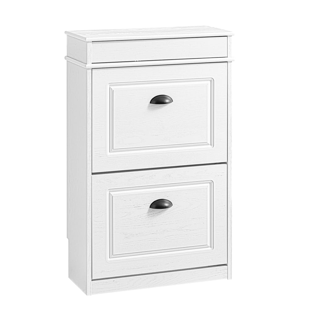 Wohnli Möbelsuche - Schuhschrank schmal mit 2 klappen 54x24x82cm holzmaserungseffekt