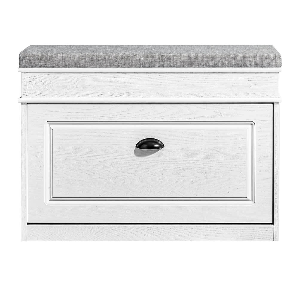 wohnli-moebel-suche-M25145530 Wohnli Möbelsuche - Schuhbank mit sitzkissen platzsparende holzmaserungseffekt 75x24x51cm