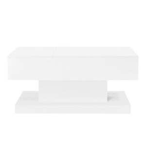 wohnli-moebel-suche-M25145611 Wohnli Möbelsuche - Hochklappbarer Couchtisch mit LED-Beleuchtung und 1 Schublade