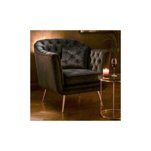 wohnli-moebel-suche-M25146252-1 Schwarzer Sessel aus Stoff und Metall mit Kissen (88 x 83 x 91 cm) 83x91x88cm Stoff Schwarz Mauro Ferretti Sofas und Sessel Sessel, Poufs und Fußbänke Sessel