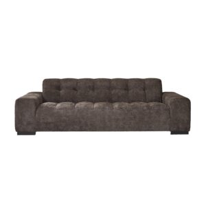 Wohnli Möbelsuche - Gerades 4-Sitzer-Sofa aus gewebtem Samt in Mokka