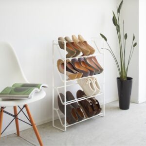 wohnli-moebel-suche-M25147220-1 Schuhregal aus Metall L53 cm - Weiß 53x80x18cm Metall Weiß Yamazaki Möbel Flurmöbel Schuhschränke
