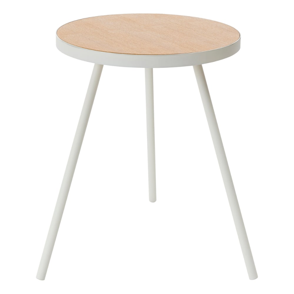 wohnli-moebel-suche-M25147237 Wohnli Möbelsuche - Runder Beistelltisch aus Metall L49 cm - Weiß