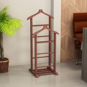 wohnli-moebel-suche-M25147262-1 Herrendiener aus Massivholz H120 cm 34x120x46cm Holz Braun Calicosy Möbel Schlafzimmermöbel Kleiderständer