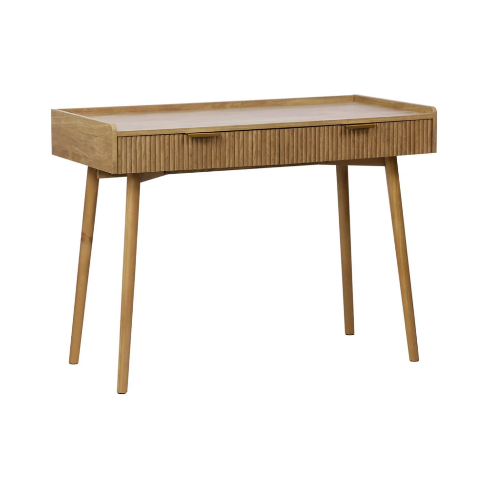 wohnli-moebel-suche-M25147773 Wohnli Möbelsuche - Schreibtisch in Mangoholzoptik mit geriffelten Oberflächen