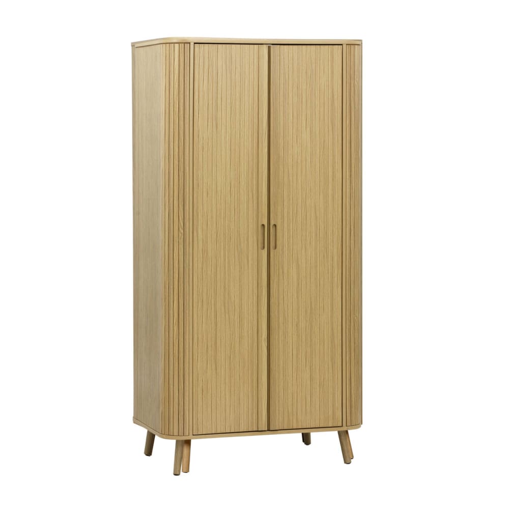 wohnli-moebel-suche-M25147786 Wohnli Möbelsuche - Kleiderschrank 2 Türen Holzoptik geriffelt naturfarben