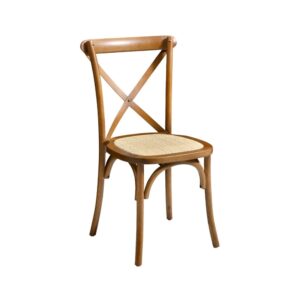 2er-Set Bistrostühle aus nussbaumfarbenem Holz 48x88x53cm Holz Braun sweeek Möbel Esszimmermöbel Stühle