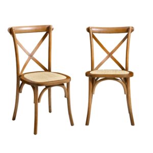 wohnli-moebel-suche-M25147798 Wohnli Möbelsuche - 2er-Set Bistrostühle aus nussbaumfarbenem Holz