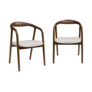 wohnli-moebel-suche-M25147800 Wohnli Möbelsuche - 2er-Set Sessel Heveaholz nussbaumfarben Bouclé-Bezug
