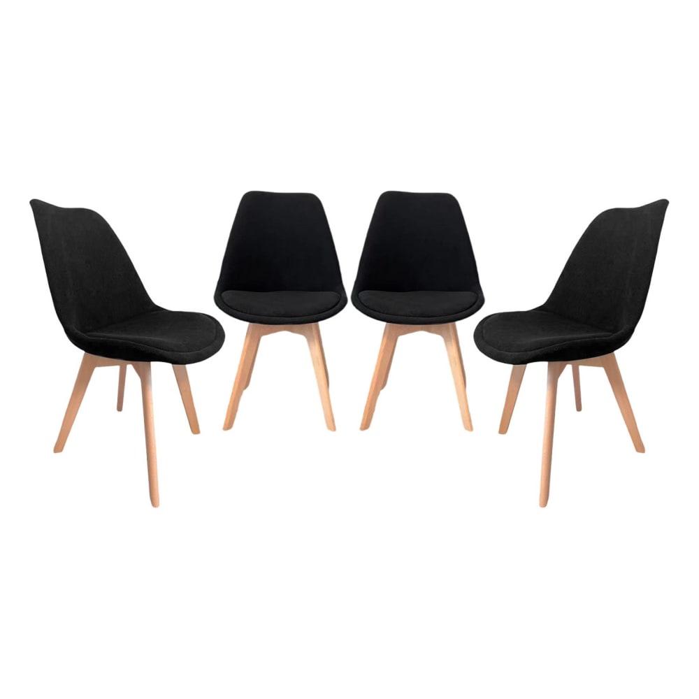 wohnli-moebel-suche-M25147804 Wohnli Möbelsuche - 4er-Set skandinavische Stühle mit Cordbezug