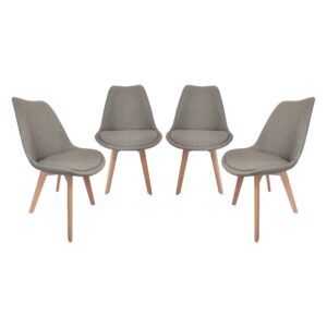 wohnli-moebel-suche-M25147812 Wohnli Möbelsuche - 4er-Set skandinavische Stühle mit Stoffbezug