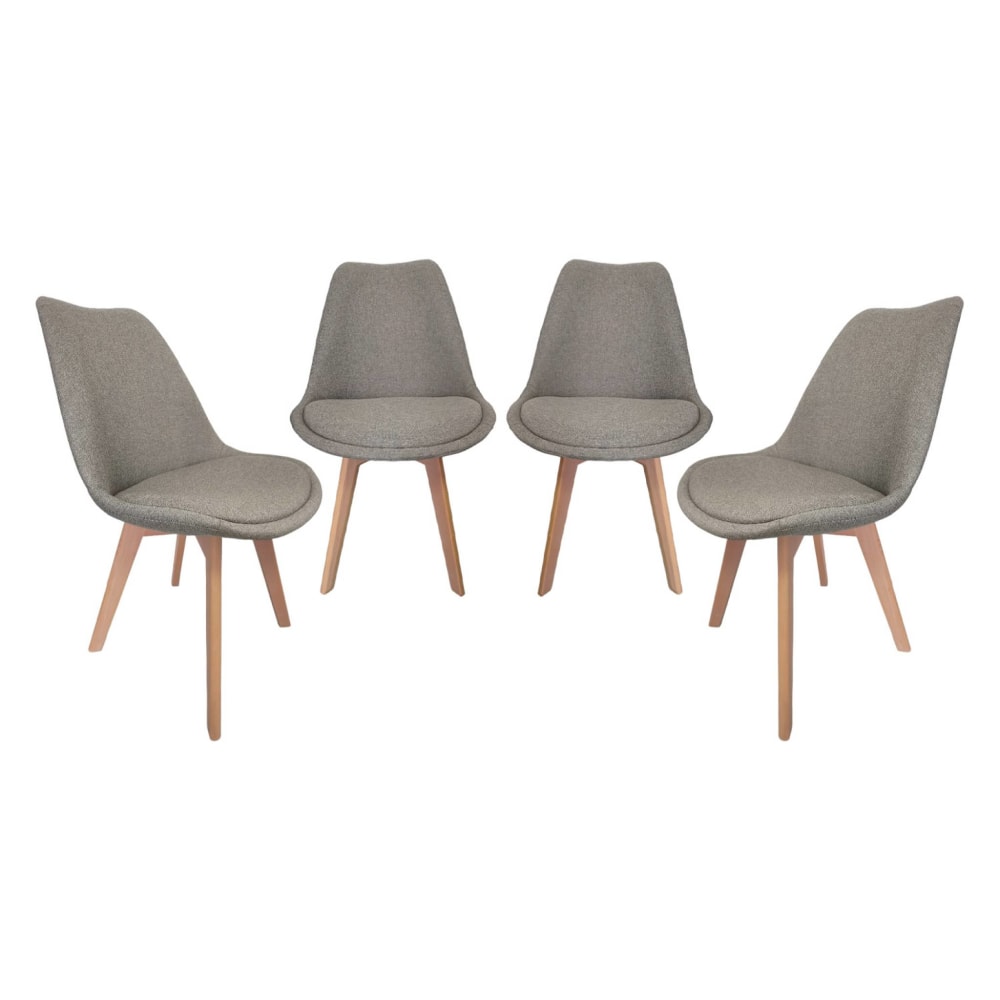 wohnli-moebel-suche-M25147812 Wohnli Möbelsuche - 4er-Set skandinavische Stühle mit Stoffbezug