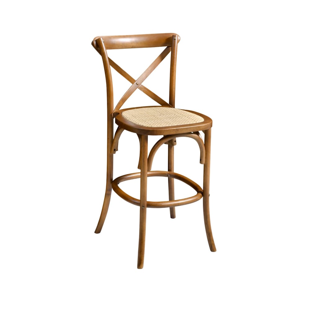 wohnli-moebel-suche-M25147813 Wohnli Möbelsuche - Vintage Bistro Barhocker aus nussbaumfarbenem Holz