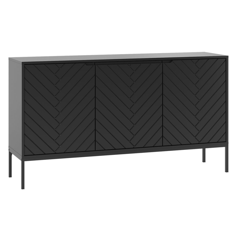 wohnli-moebel-suche-M25148993 Wohnli Möbelsuche - 3-türiges Sideboard Melamin Schwarz