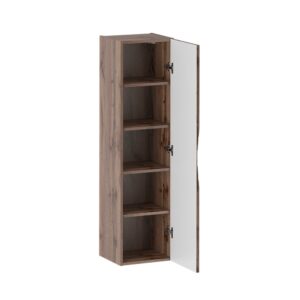 wohnli-moebel-suche-M25149065-1 Wandsäule Melamin Holz 35x130x32cm Spanplatte Braun Petits meubles Möbel Badezimmermöbel Bad-Hochschränke