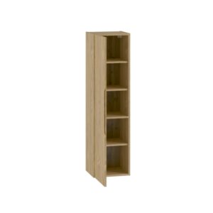 Wandsäule Melamin Holz 35x130x32cm Spanplatte Braun Petits meubles Möbel Badezimmermöbel Bad-Hochschränke
