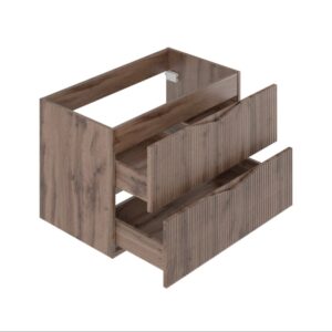 wohnli-moebel-suche-M25149111-1 Waschtischunterschrank 80cm Melamin Holz 80x50x47cm Spanplatte Braun Petits meubles Möbel Badezimmermöbel