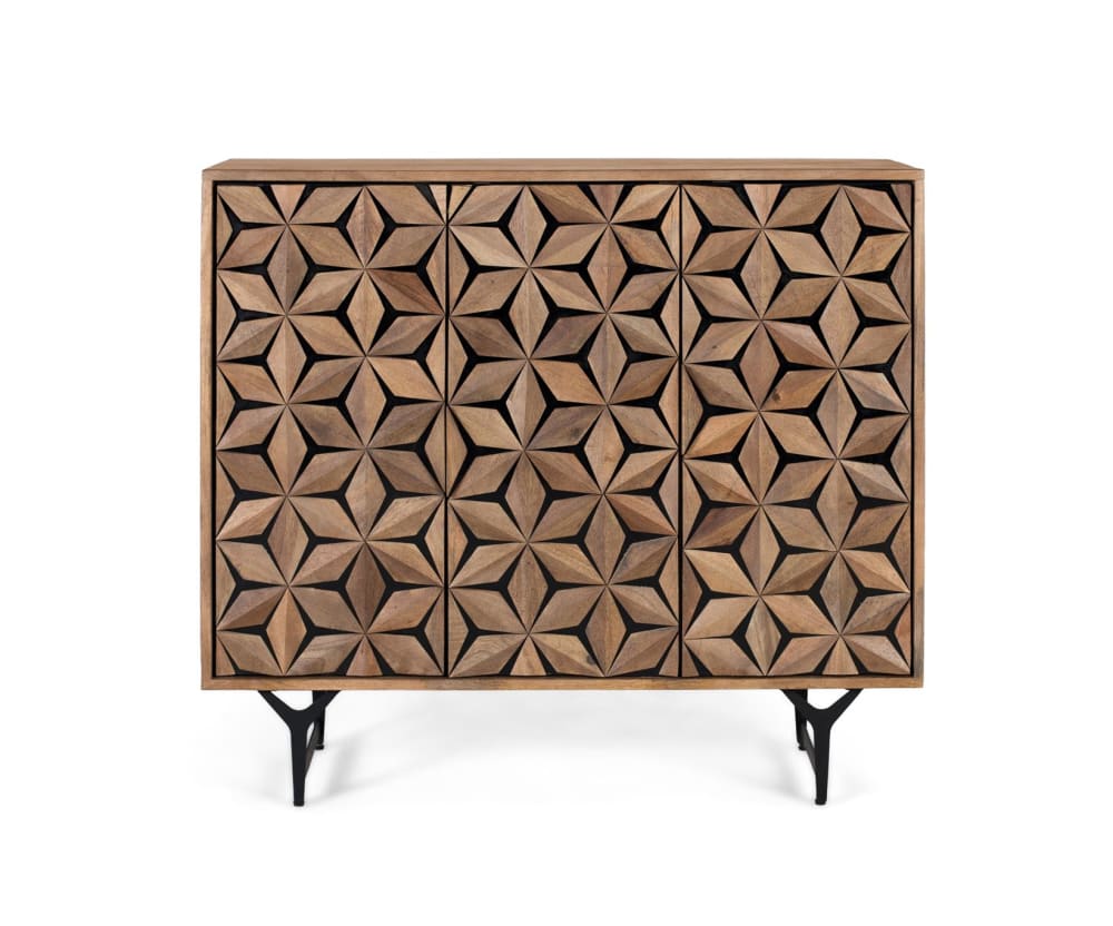 wohnli-moebel-suche-M25151551 Wohnli Möbelsuche - Sideboard aus massivem Mangoholz und handgeschnitzter Front