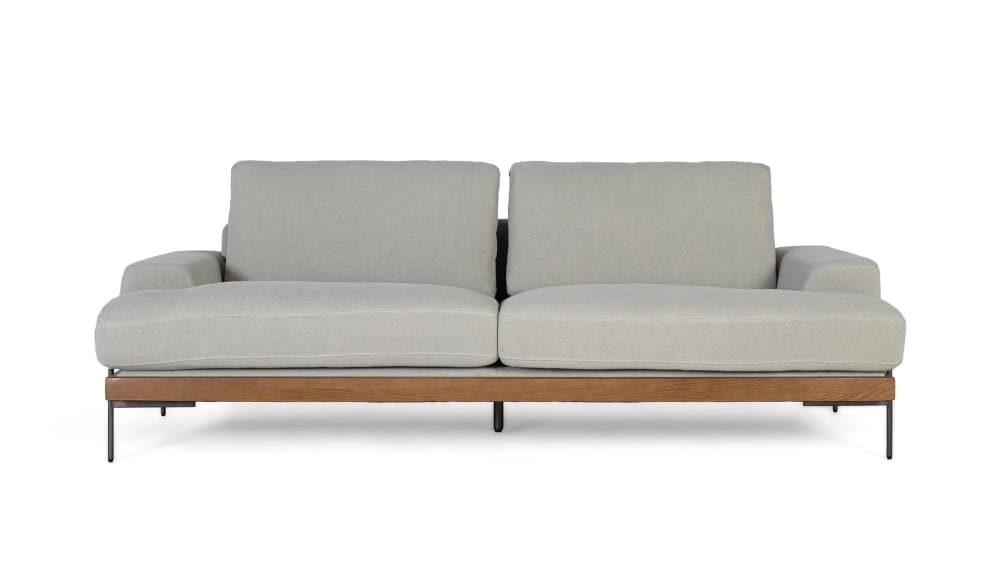 wohnli-moebel-suche-M25151558 Wohnli Möbelsuche - 6-Sitzer-Sofa mit grauem Leinenstoff und Metallbeinen