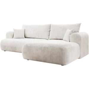 Wohnli Möbelsuche - Eck-Schlafsofa mit Cordbezug und Bettkasten