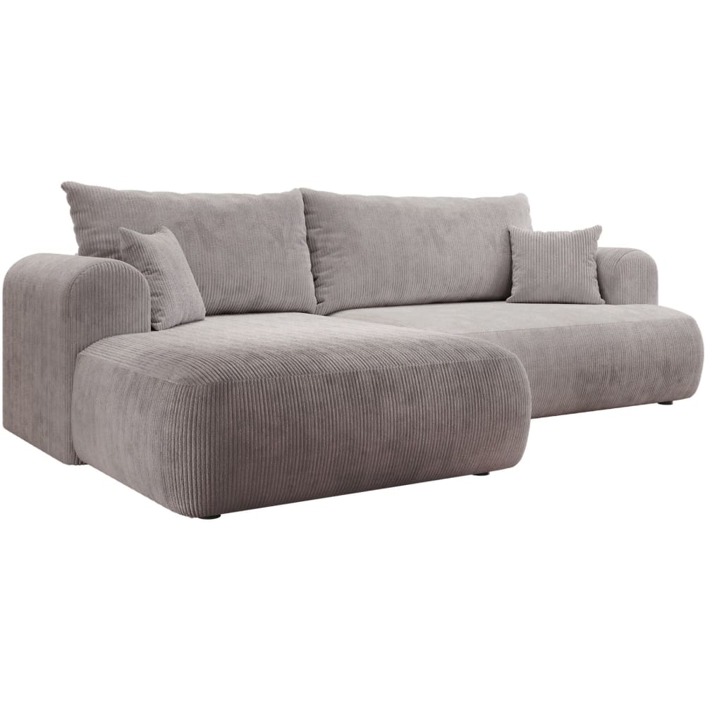 Wohnli Möbelsuche - Eck-Schlafsofa mit Cordbezug und Bettkasten