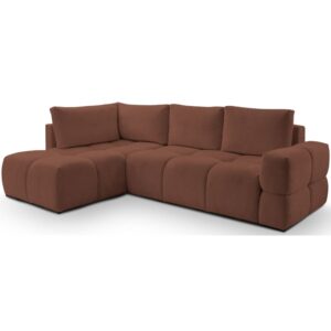 Wohnli Möbelsuche - Eck-Schlafsofa mit Chenillebezug und Bettkasten