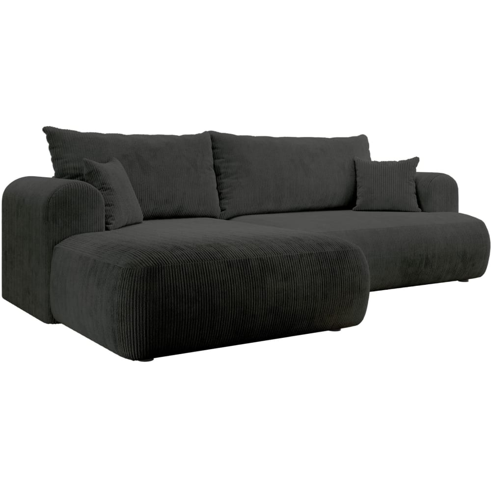 Wohnli Möbelsuche - Eck-Schlafsofa mit Cordbezug und Bettkasten