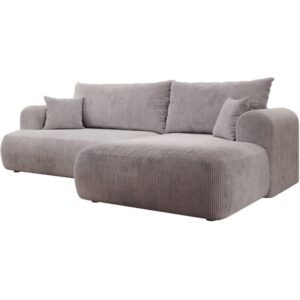 Wohnli Möbelsuche - Eck-Schlafsofa mit Cordbezug und Bettkasten