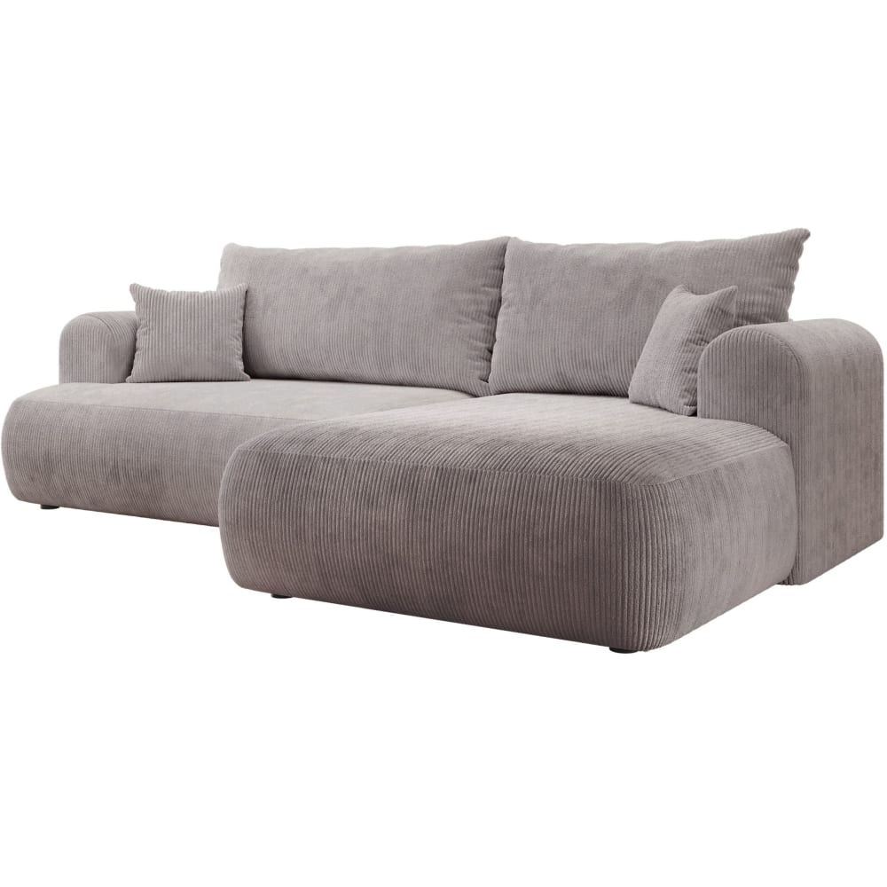 Wohnli Möbelsuche - Eck-Schlafsofa mit Cordbezug und Bettkasten